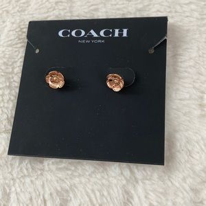 Coach flower earrings